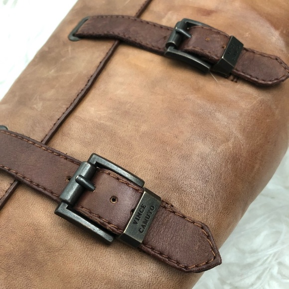 ❤️ VINCE CAMUTO RIDING buckle boots- brown size 7 - Picture 8 of 8